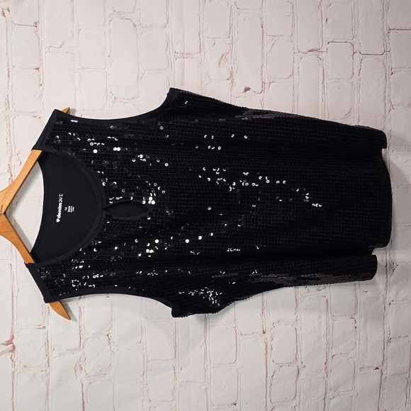 Denim 24/7 Tops - Denim 24/7 Elegant Black Sequins Tank Top Womens Size 1x